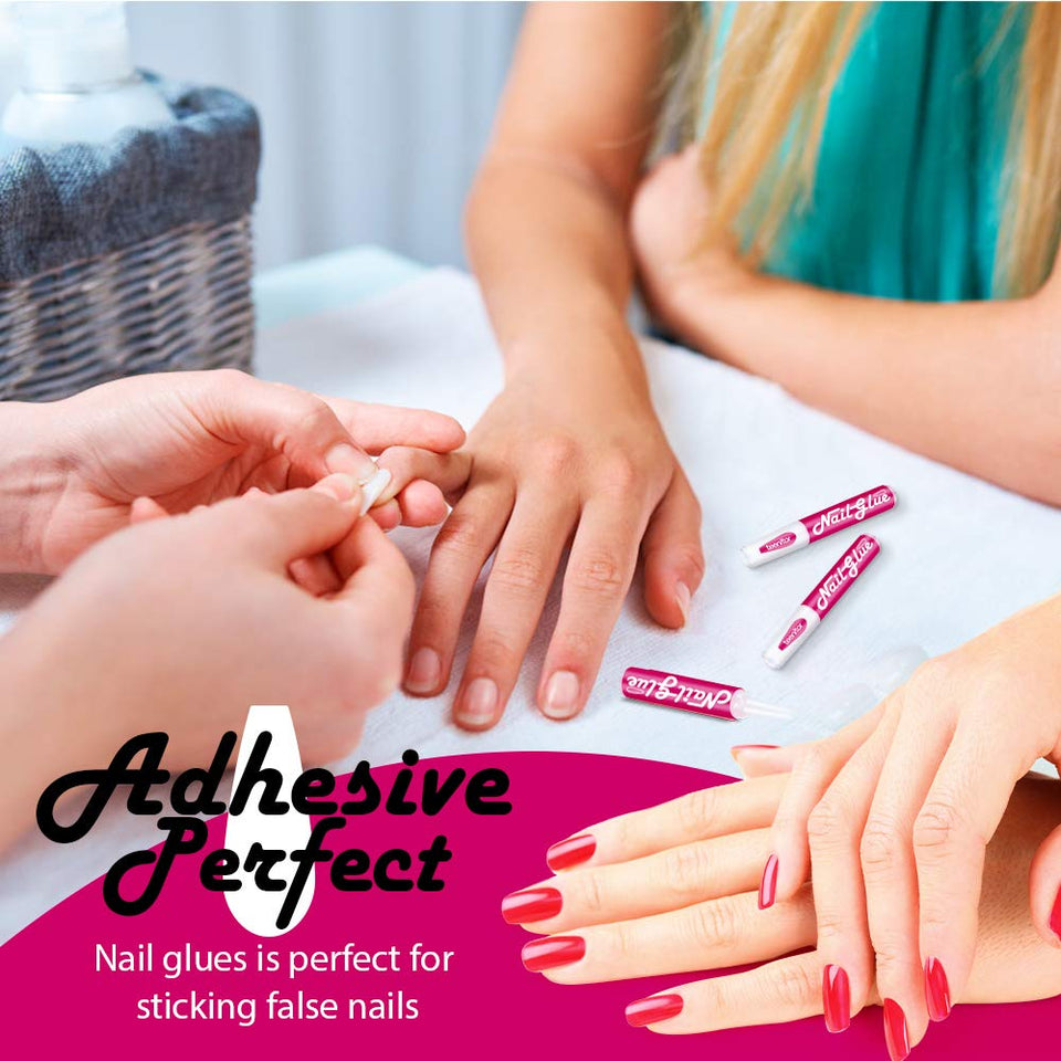 Teenitor Nail Glue, 15 x 2g Mini Professional Beauty Nail False Art Decorate Tips Acrylic Glue