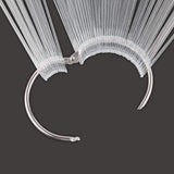 JASSINS 100 Pcs False Nail Sticks Polish Board Nail Polish Practice Display Art Tips with Metal Split Ring (100PCS-Clear)