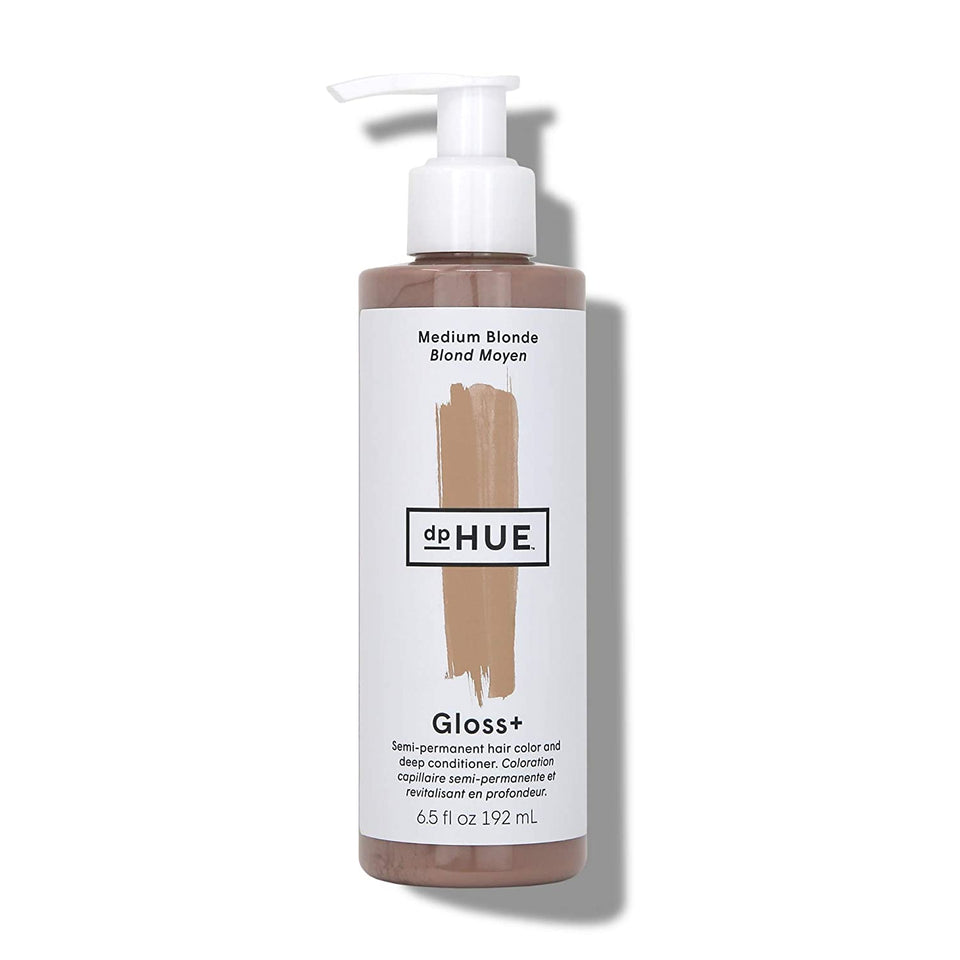 dpHUE Gloss+ - Medium Blonde, 6.5 oz - Color-Boosting Semi-Permanent Hair Dye & Deep Conditioner - Enhance & Deepen Natural or Color-Treated Hair - Gluten-Free, Vegan