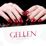 Gellen Gel Nail Polish Set - Glamour Reds Magenta Maroon Trend Nail Gel 6 Colors - Soak Off Gel Polish Nail Art Home Gel Manicure Kit