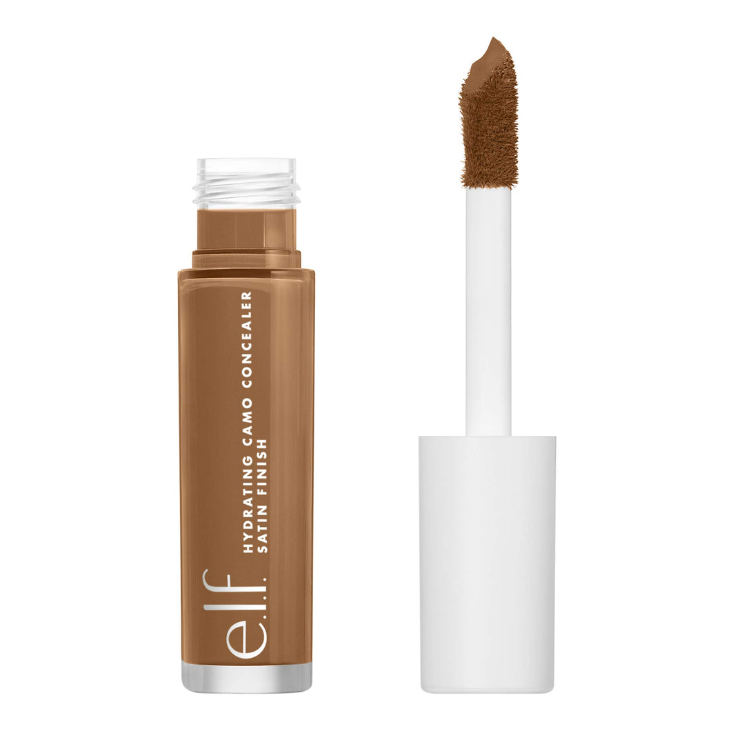 e.l.f, Hydrating Camo Concealer, Lightweight, Full Coverage, Long Lasting, Conceals, Corrects, Covers, Hydrates, Highlights, Deep Cinnamon, Satin Finish, 25 Shades, All-Day Wear, 0.20 Fl Oz