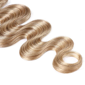 20 Inch Remy Tape in Hair Extensions Wavy Human Hair #27 Body Wave 40pcs 100g Hair Seamless Skin Weft Glue in Human Hairpieces with Invisible Double Sided Tape Dark Blonde