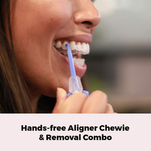 2 in 1 Clear Aligner Chewies and Removal PUL Tool Combo for Invisalign Removable Braces and Trays By PUL