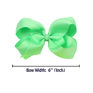 JOYOYO 6 Inch Big Large Hair Bows for Girls Multi-colored Grosgrain Ribbon Hair Bow With Alligator Clips Hair Accessories for Toddlers Kids Teens