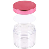 Beauticom 2 oz./ 60 Grams/ 60 ML Thick Wall Round Clear Plastic LEAK-PROOF Jars Container with ROSE GOLD Lids for Cosmetic, Lip Balm, Creams, Lotions, Liquids (12 Jars, Rose Gold)