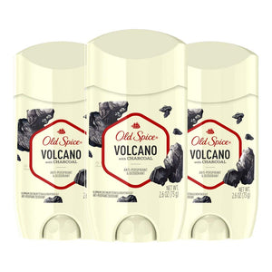 Old Spice Antiperspirant & Deodorant for Men, Invisible Solid, Volcano With Charcoal Scent, Inspired by Natural Elements, 2.6 Oz (Pack Of 3)
