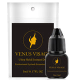 VENUS VISAGE Eyelash Glue for Professional Lash Extensions - Extra Strong Lash Glue 5ml - 1-2 Sec Dry Time & 6-7 Weeks Bonding - Extra Black Lash Adhesive - Latex Free Lash Adhesive(5ml)