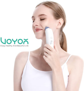 VOYOR Blackhead Remover Pore Vacuum - Electric Face Vacuum Pore Cleaner Acne White Heads Removal with 6 Suction Head and 5 Suction Levels BR510