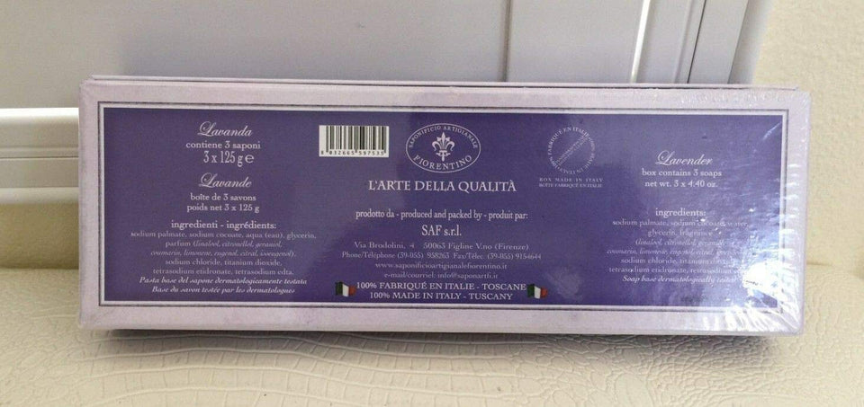 Saponificio Artigianale Fiorentino Italy Soap (Lavender Scented Soap)