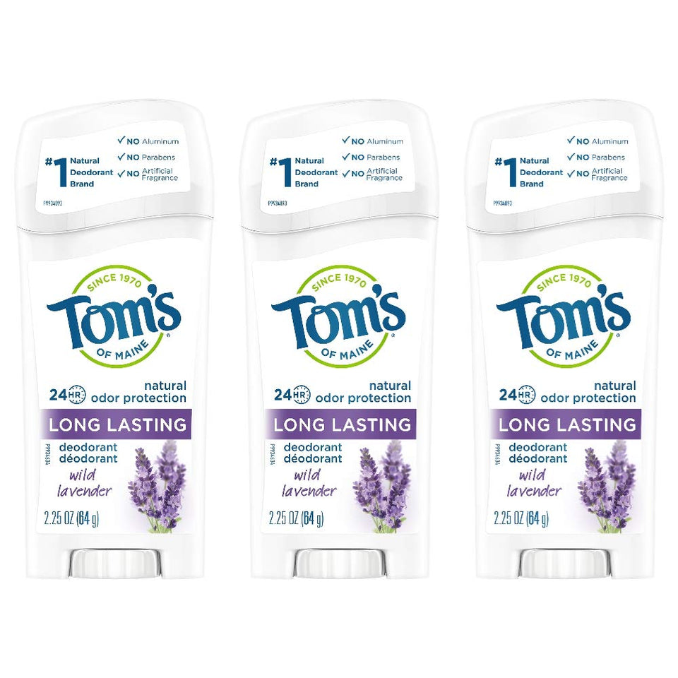 Tom's of Maine Long-Lasting Aluminum-Free Natural Deodorant for Women, Wild Lavender, 6.75 Ounce