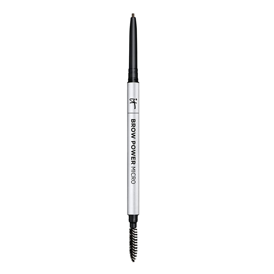 IT Cosmetics Brow Power Micro, Universal Taupe - Universal Eyebrow Pencil - Mimics the Look of Real Hair - Budge-Proof Formula - Built-in Spoolie - 0.017 oz