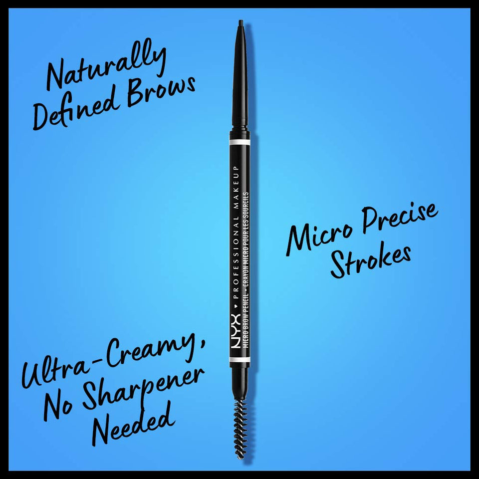 NYX PROFESSIONAL MAKEUP Micro Brow Pencil, Eyebrow Pencil - Black
