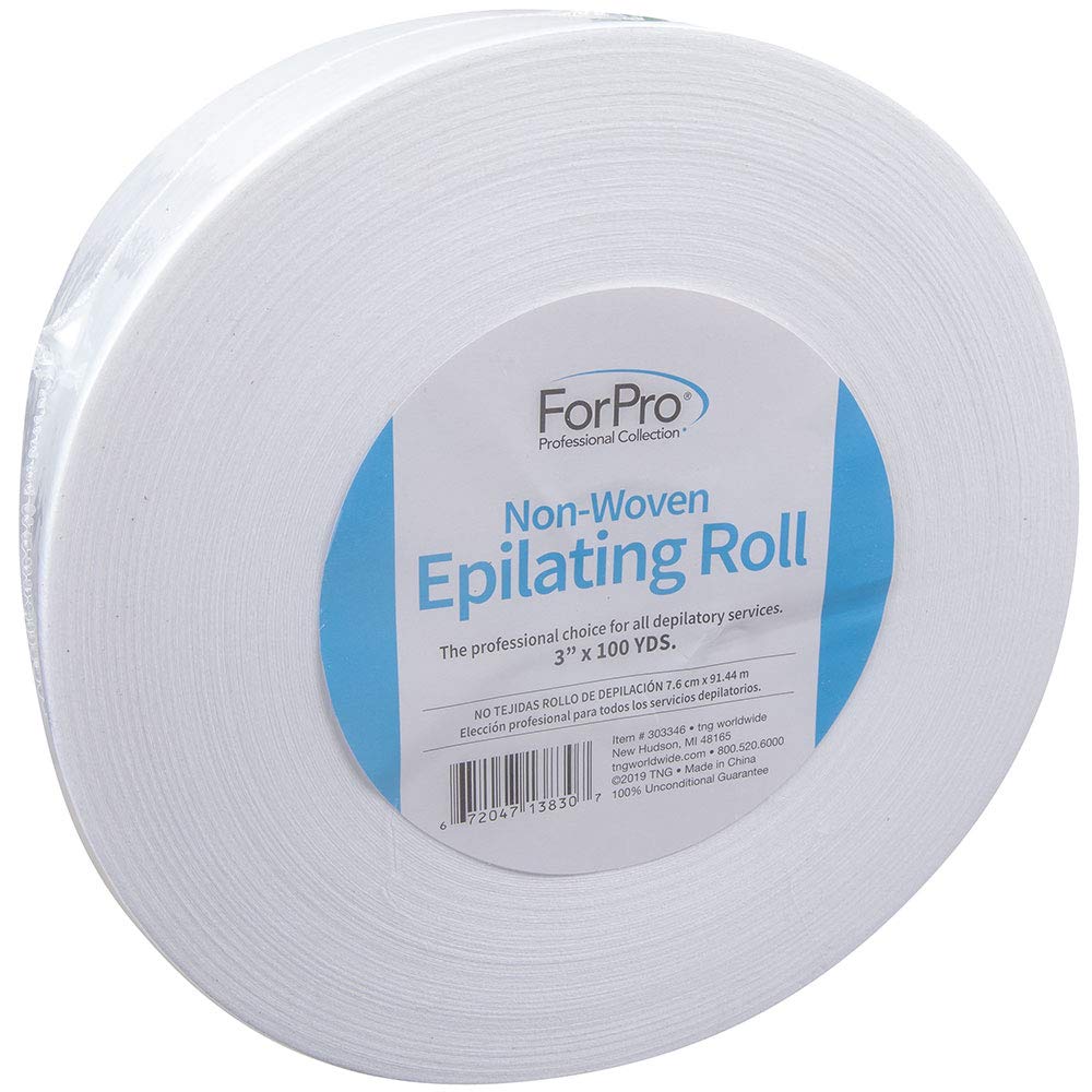 ForPro Non-woven epilating roll, tear-resistant, lint-free, for hair removal, 3 inches x 100 yards