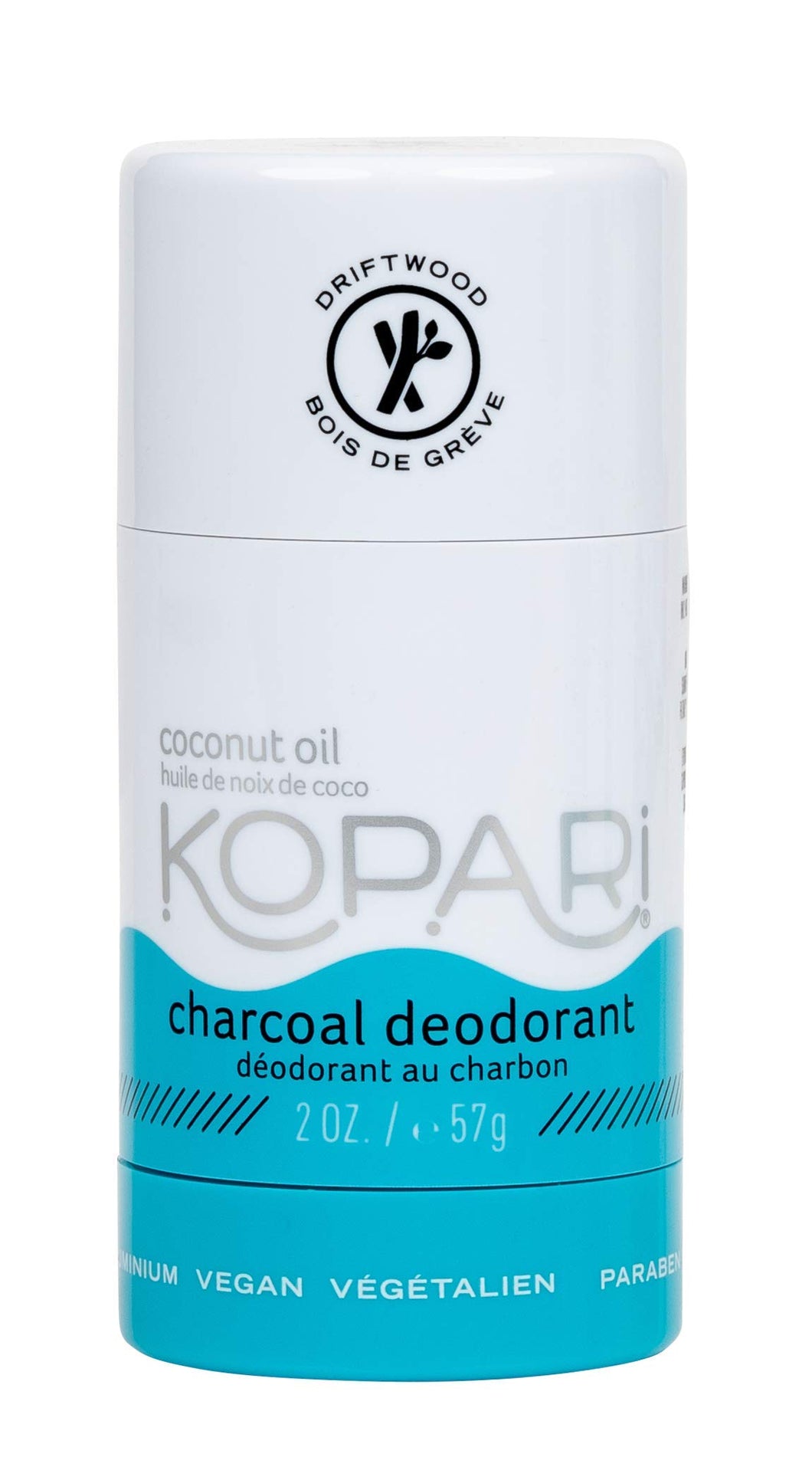 Kopari Aluminum Free Mens Charcoal Coconut Deodorant Stick | Made with Organic Coconut Oil | Non Toxic, Paraben Free, Plant Based, Gluten Free & Cruelty Free Long Lasting Natural Deodorant | 2.0 oz