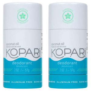 Kopari Aluminum-Free Deodorant Gardenia | Non-Toxic, Paraben Free, Gluten Free & Cruelty Free Men’s and Women’s Deodorant | Made with Organic Coconut Oil | Gardenia | 2 Pack, 2.0 oz