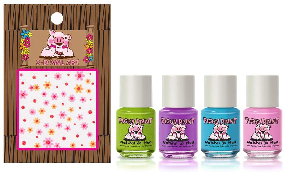 Piggy Paint 100% Non-Toxic Girls Nail Polish - Safe, Chemical Free Low Odor for Kids, Funny Bunny