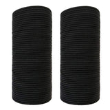 Hair Ties - 100 Pcs 2mm Black Rubber Hair Bands for Ponytail (Colors) (2mm black)