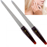 Camila Solingen CS19 Large Professional Sapphire Metal Nail File Pointed for Fingernail and Toenail. Double Sided Coarse Fine for Manicure/Pedicure. Stainless Steel from Solingen Germany (8" 2 Pack)