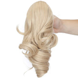 Claw Ponytail Extension Short Jaw Ponytails Pony Tail Hairpiece 145G Thick Clip in Hair Extensions Synthetic Fibre for Women 12 inch Curly dark blonde mix bleach blonde