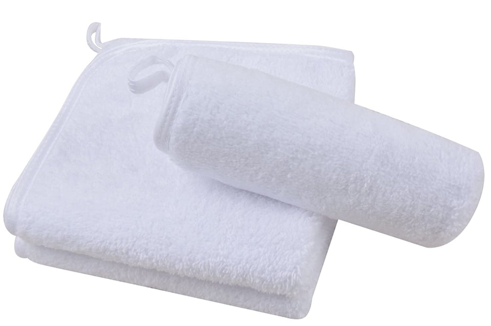 Sinland Microfiber Face Cloths For Bath Reusable Makeup Remover Cloth Ultra Soft and Absorbent Washcloths For Baby 12Inch x 12Inch (12pack, white)