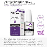 Nail Tek Xtra 4, Nail Strengthener for Weak and Damaged Nails, Prevent Nails From Peeling, Cracked, and Brittle Nails, 0.5 oz, 2-Pack