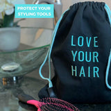 Hair Dryer Bag - Storage Organizer for Styling Tools - with Internal Compartment and Drawstring (15" x 12") - Ideal for Use at Home, Traveling, Guest Rooms, Airbnb's and Hotels