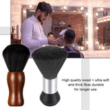 Vtrem 2 Pack Barber Brush Neck Duster Professional Large Hairbrush Ultra Soft Salon Shaving Brush for Face and Neck, Black & Brown