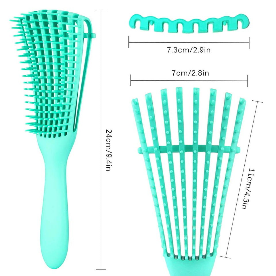 3 Pack Hair Detangler Brush for Afro America/African Hair Textured 3a to 4c Kinky Wavy/Curly/Coily/Wet/Dry/Oil/Thick/Long Hair, Detangling Brush for Natural Hair, Exfoliating Your Scalp for Beautiful