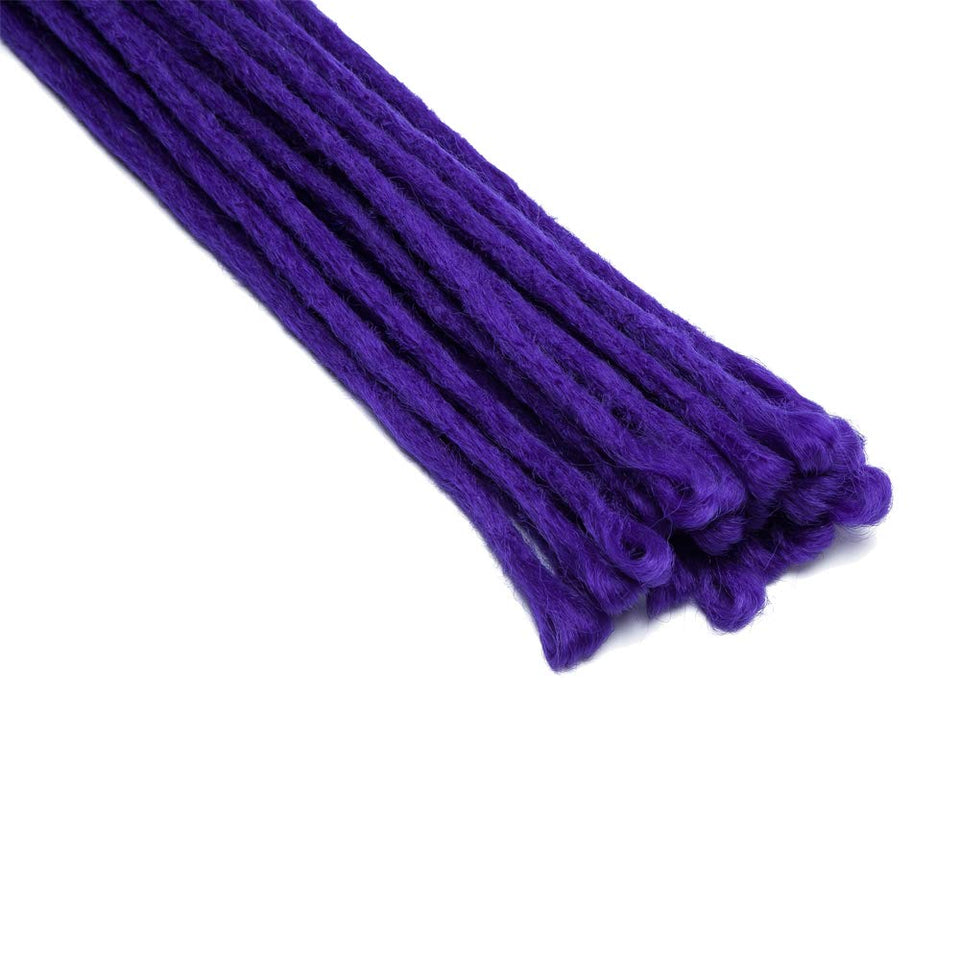20" Dreadlock Extension Ombre For Hip-Hop Synthetic Heat Resistant Faux Locs Dread Reggae Extension Twist Braiding Faux Locs Crochet For Man Women (10strands/2packs,blue purple)