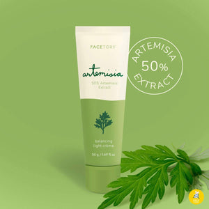 FaceTory Artemisia Balancing Light Facial Creme - Lightweight Hydrating Soothing Cream - For All Skin Types, 1.69 Fl. Oz