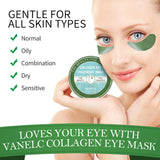 Vanelc Seaweed Crystal Eye Mask, For Dark Circles Under Eye, Under Eye Bags, Natural Eye Mask for Puffy Eyes, Anti-Wrinkle,Deep-Moisturizing, Gel Pads 30 Pairs