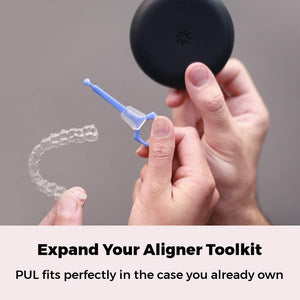 Clear Aligner Chewies and Removal Tool Combo for Invisalign Removable Braces and Trays by PUL