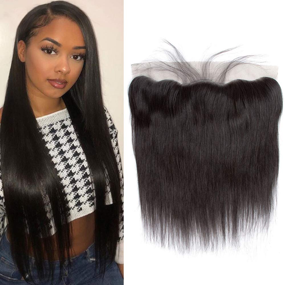 QTHAIR 12A Grade 13x4 Human Hair Lace Frontal Unprocessed Straight Hair Lace Frontal 12