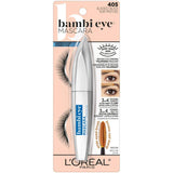 L'Oreal Paris Bambi Eye Waterproof Mascara, Lasting Volume, Length & Lift, Definition, No Clumping, No Smudging, Blackest Black, 0.21 Fl. Oz