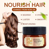 2 Pack Magical Hair Treatment Mask, Advanced Molecular Hair Roots Treatment Professtional Hair Conditioner, 5 Seconds to Restore Soft Hair, Instantly Service the Dry and Rough Hair Ends-60ml (2pcs)