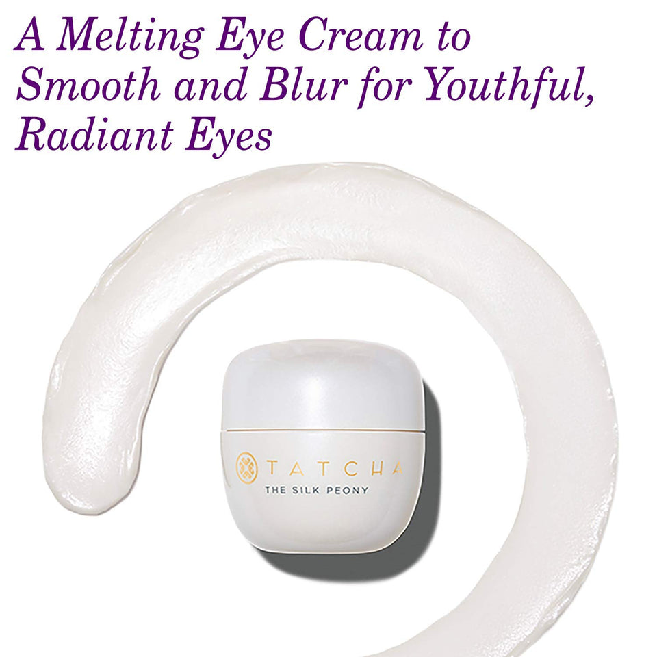 Tatcha The Silk Peony Melting Eye Cream: Hydration with Line-Smoothing Liquid Silk for Youthful Radiant Eyes, 15 ml | 0.5 oz