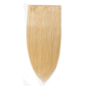 Double Weft Clip in Remy Human Hair Extensions 10''-22'' Grade 7A Quality Full Head Thick Thickened Long Soft Silky Straight 8pcs 18clips for Women Beauty 16" / 16 inch 130g,#24 Natural Blonde