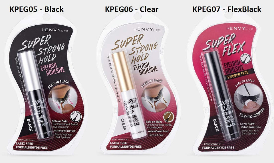 KISS i Envy Super Strong Hold Eyelash Adhesive Black KPEG05 (2 PACK)