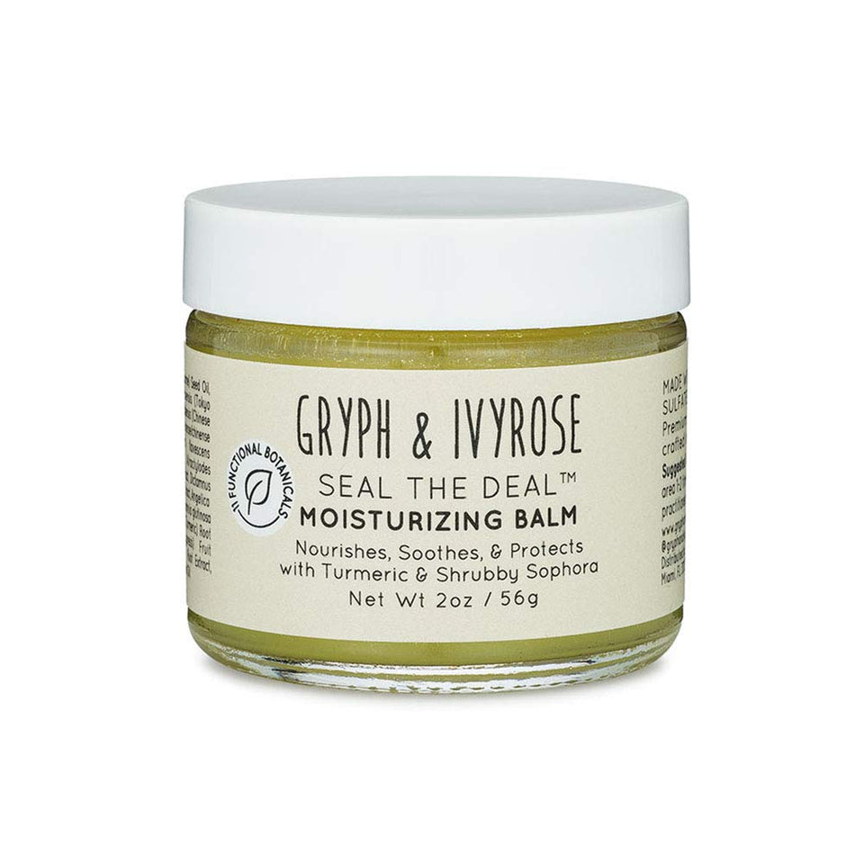 Gryph & IvyRose Seal the Deal Skin Moisturizing Balm - Sesame Seed Oil Healing Balm with Turmeric and Beeswax for Dry Skin - 2oz