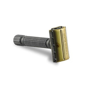 VIKINGS BLADE The Chieftain '5 BC' Double Edge Safety Razor, Ancient Dust & Vintage Bronze (Brass, Neutrally Aggressive)