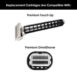 Premium Omnishaver with Cartridge Kit - The Fastest Way to Shave Head, Legs, Arms, Body|an Alternative to Disposable Shaving Razors Self Cleans & Strops During Use with Durable Blade|Bald Head Shaver