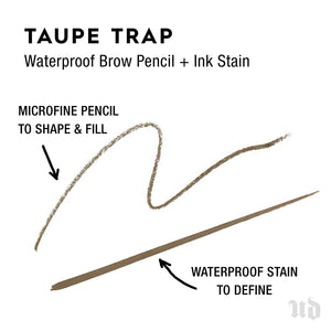 Urban Decay Brow Blade, Taupe Trap - Waterproof Eyebrow Pencil & Ink Stain - Brow Tint with the Precision & Definition of Microblading