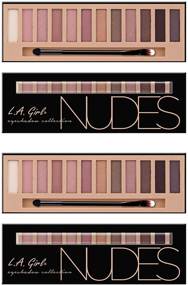 L.A. Girl Beauty Brick Eyeshadow, Nudes, 0.42 Ounce - 2 Pack