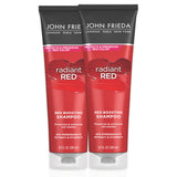 John Frieda Radiant Red Shampoo for Red Hair, Helps Enhance Red Hair Shades, with Pomegranate and Vitamin E, 8.3 Ounce (Pack of 2)