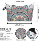 Cosmetic Bag for Women,Deanfun Mandala Flowers Waterproof Makeup Bags Roomy Toiletry Pouch Travel Accessories Gifts (50965)