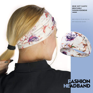 Headbands for Women, Bohemian Style Yoga Elastic Headwraps Head Wrap Hair Band 8 Pack (Style 1)