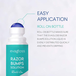 Evagloss Bumps Solution- After Shave Repair Serum for Ingrowns and Burns, Dark Spot Corrector Skin Lightening, Roll-On for Men and Women -100g