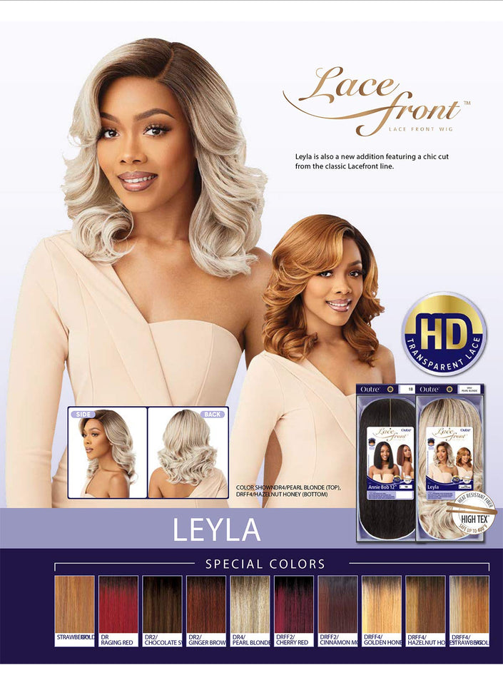 Outre Pre Plucked HD Transparent Lace Front Wig LEYLA (1B)