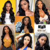 QTHAIR 14A Human Hair WigsLace Front Wigs Pre Plucked with Baby Hair 180% Density Wigs 100% Unprocessed Brazilian Body Wave Hair Wigs Natural Hairline(18inch,150%Density,Natural Color)