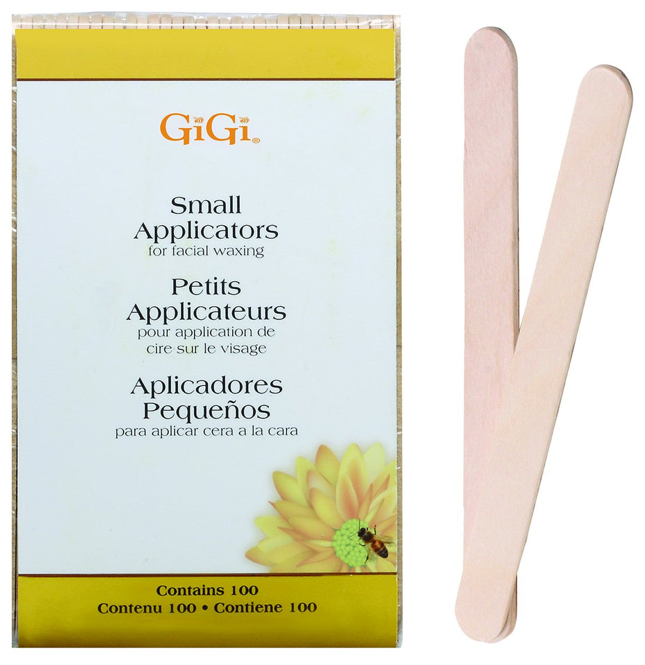 GiGi Small Wax Applicators for Facial Hair Waxing / Hair Removal, 100 pk